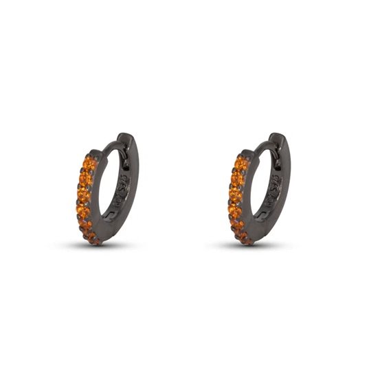 Orecchini Dilvdò Donna Hoop ring in Argento Zircone ORDLNOG - ORDLNOG
